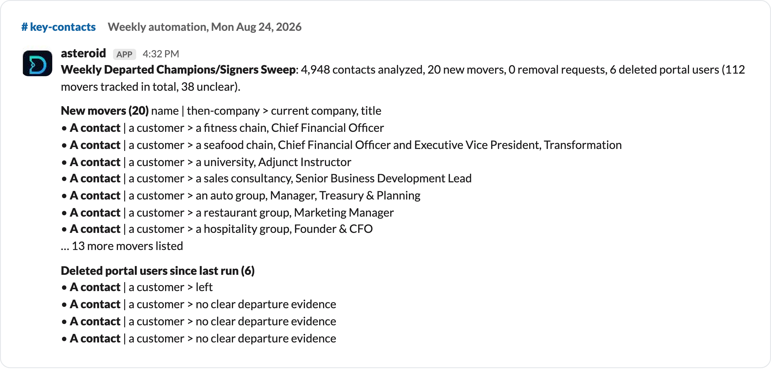 The weekly sweep for customer champions who changed jobs.